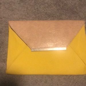 Colorblock envelope clutch